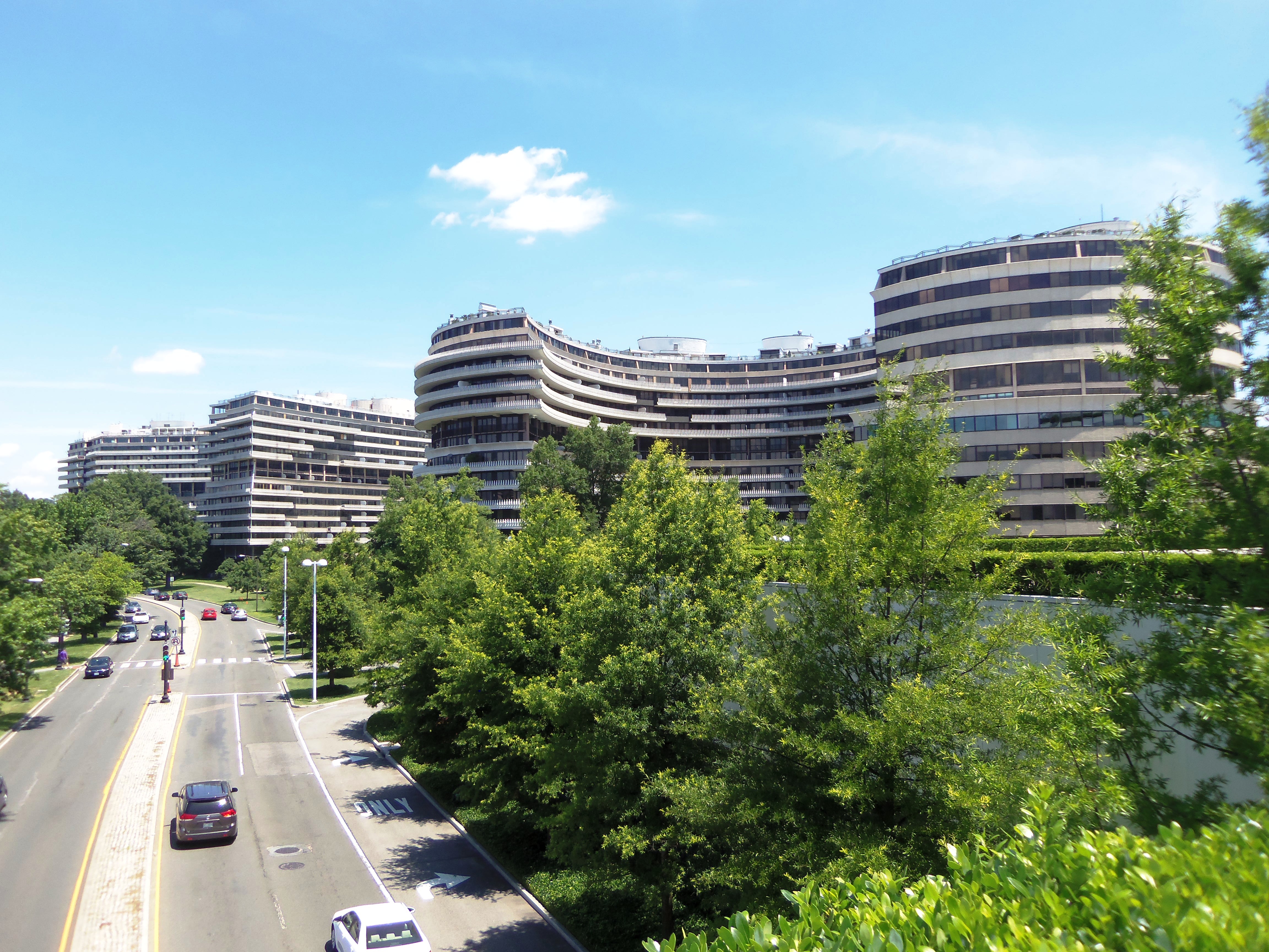 The Watergate complex viewed from the Kennedy Center, Foggy Bottom, Washington DC