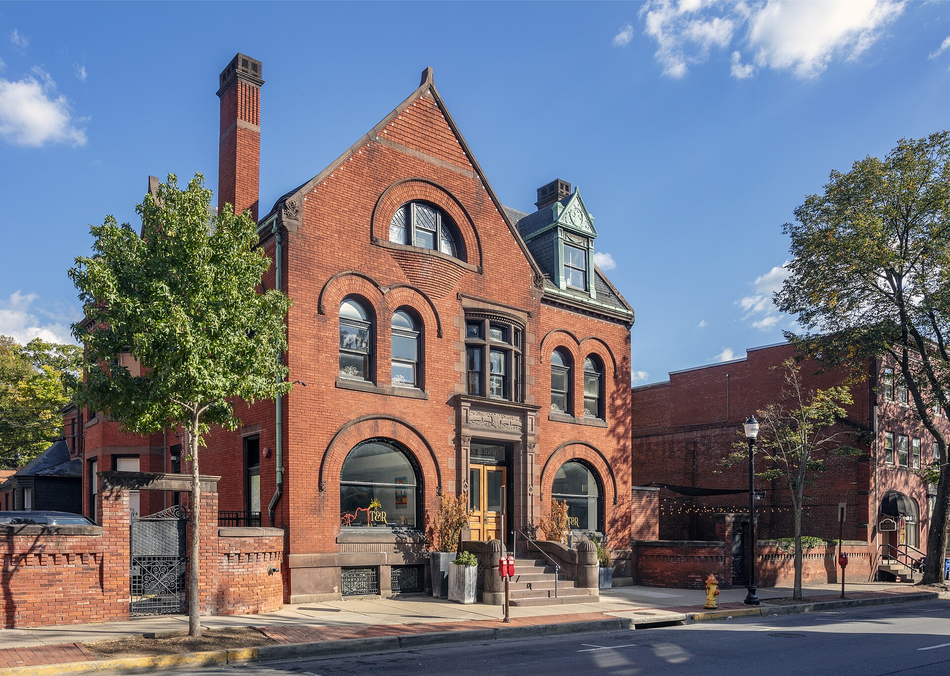 Historic brick building on North Market Street in Frederick, Maryland
