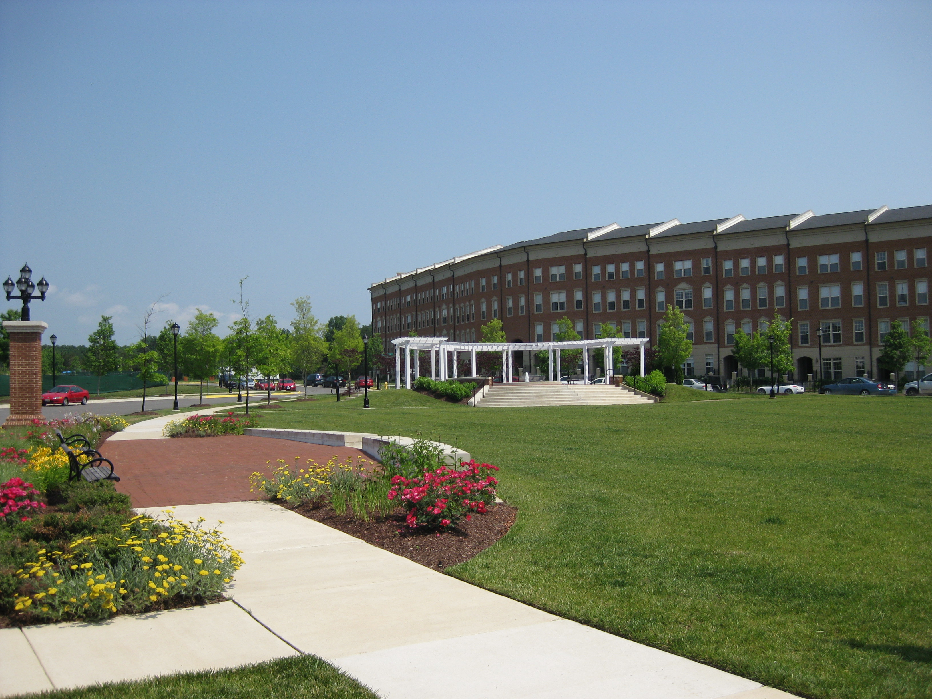 Town plaza in Gainesville, Virginia
