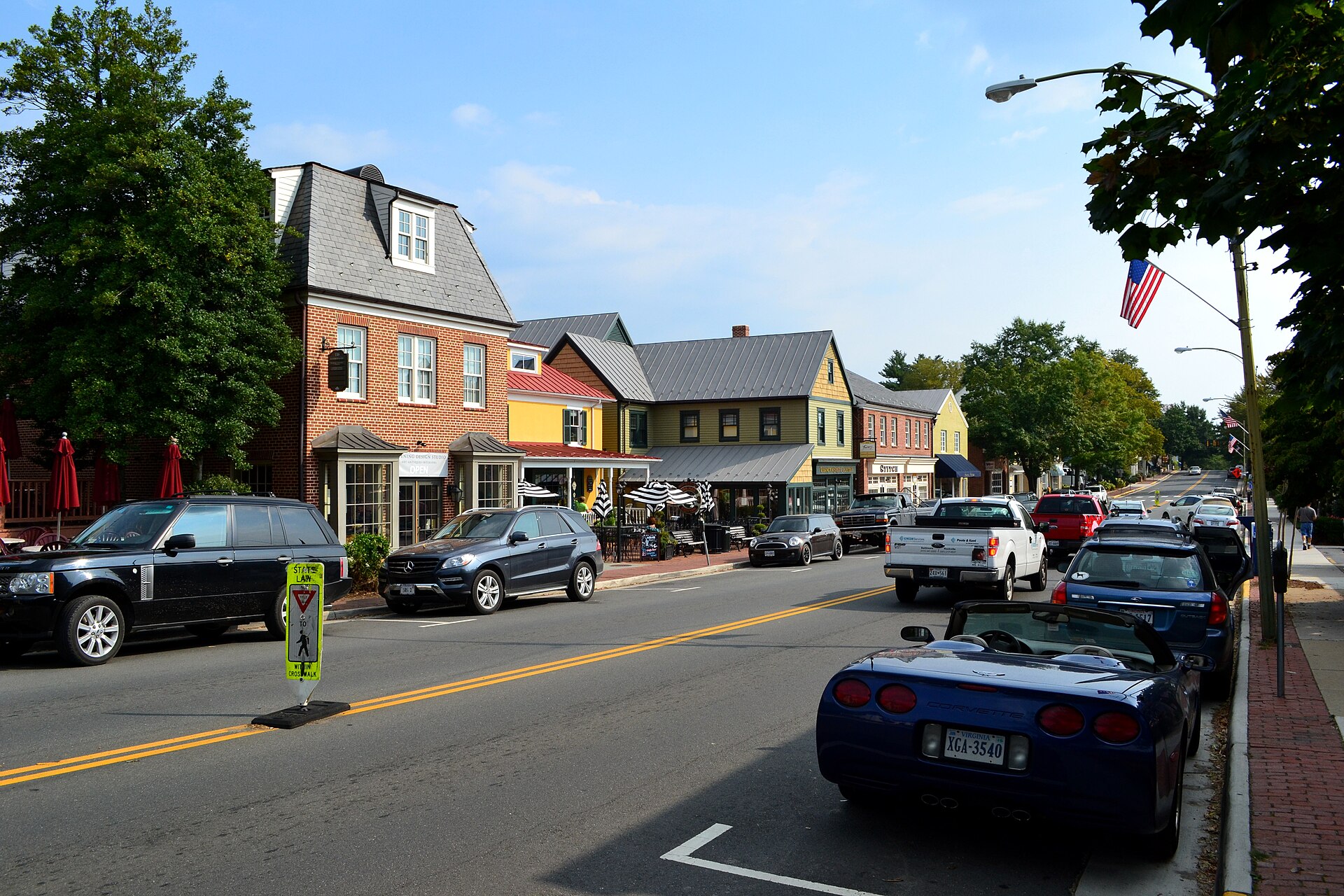 Historic Washington Street in Middleburg, Virginia