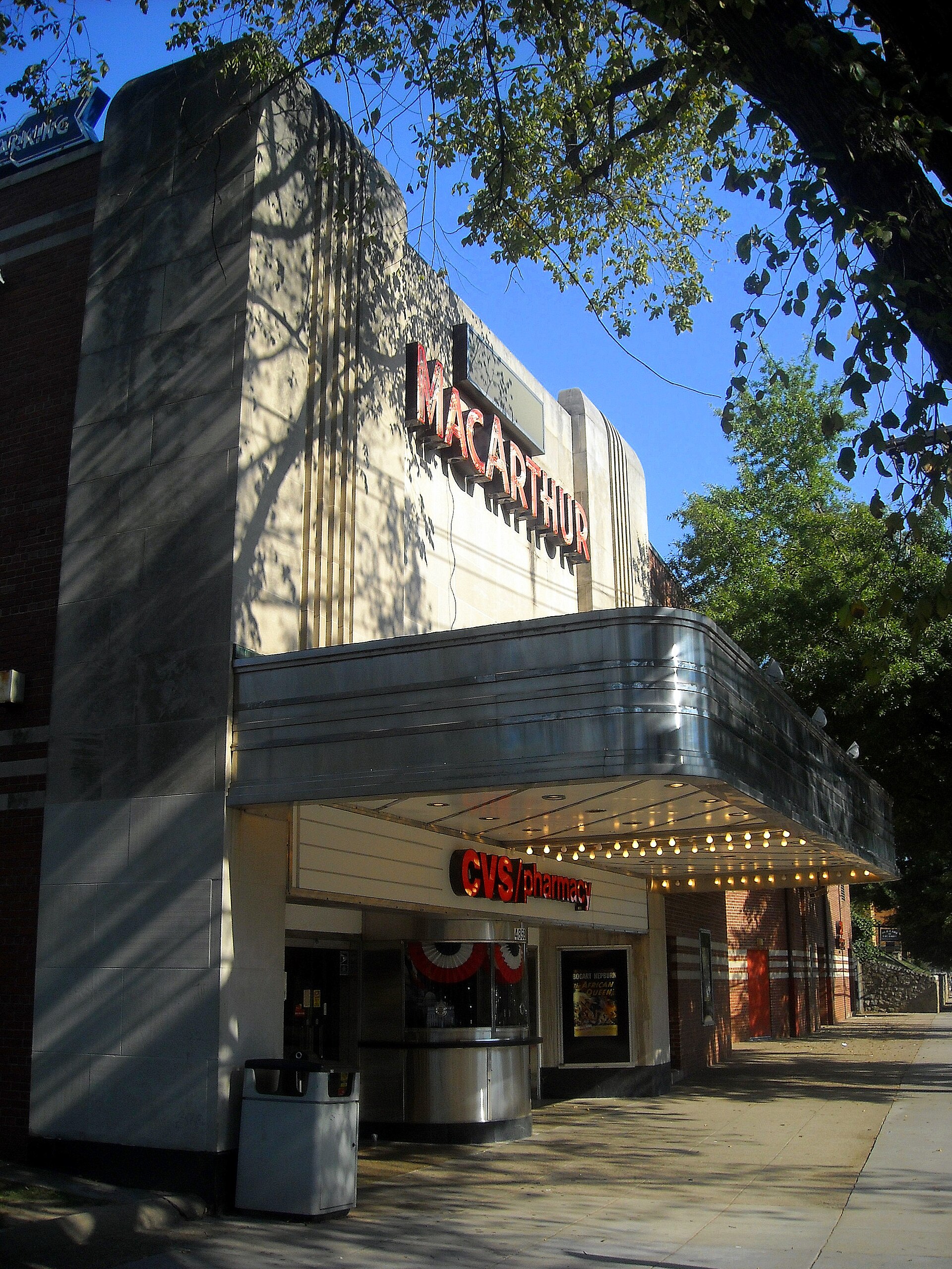 Historic MacArthur Theater on MacArthur Boulevard in the Palisades, Washington DC