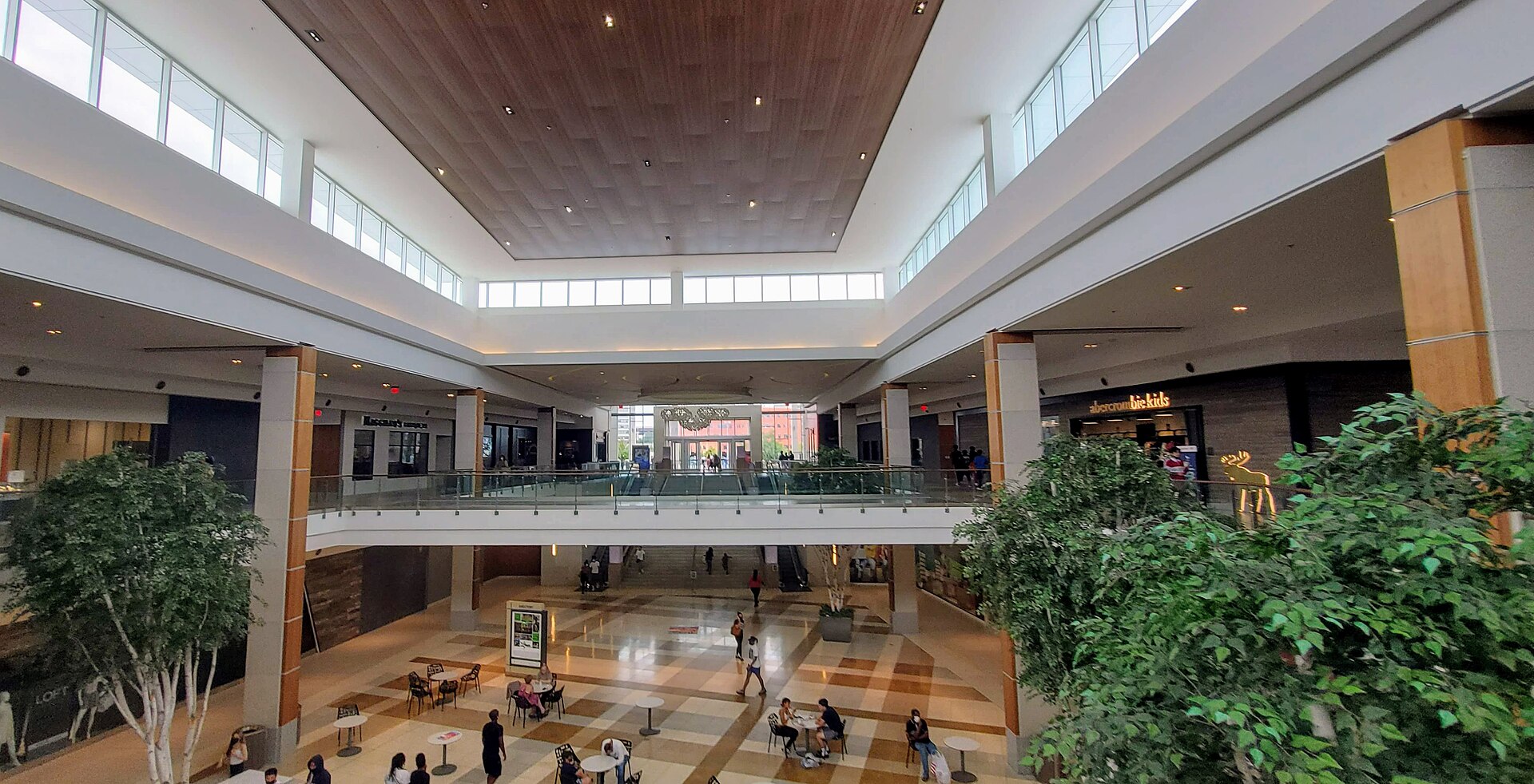 The renovated atrium at Springfield Town Center, Virginia
