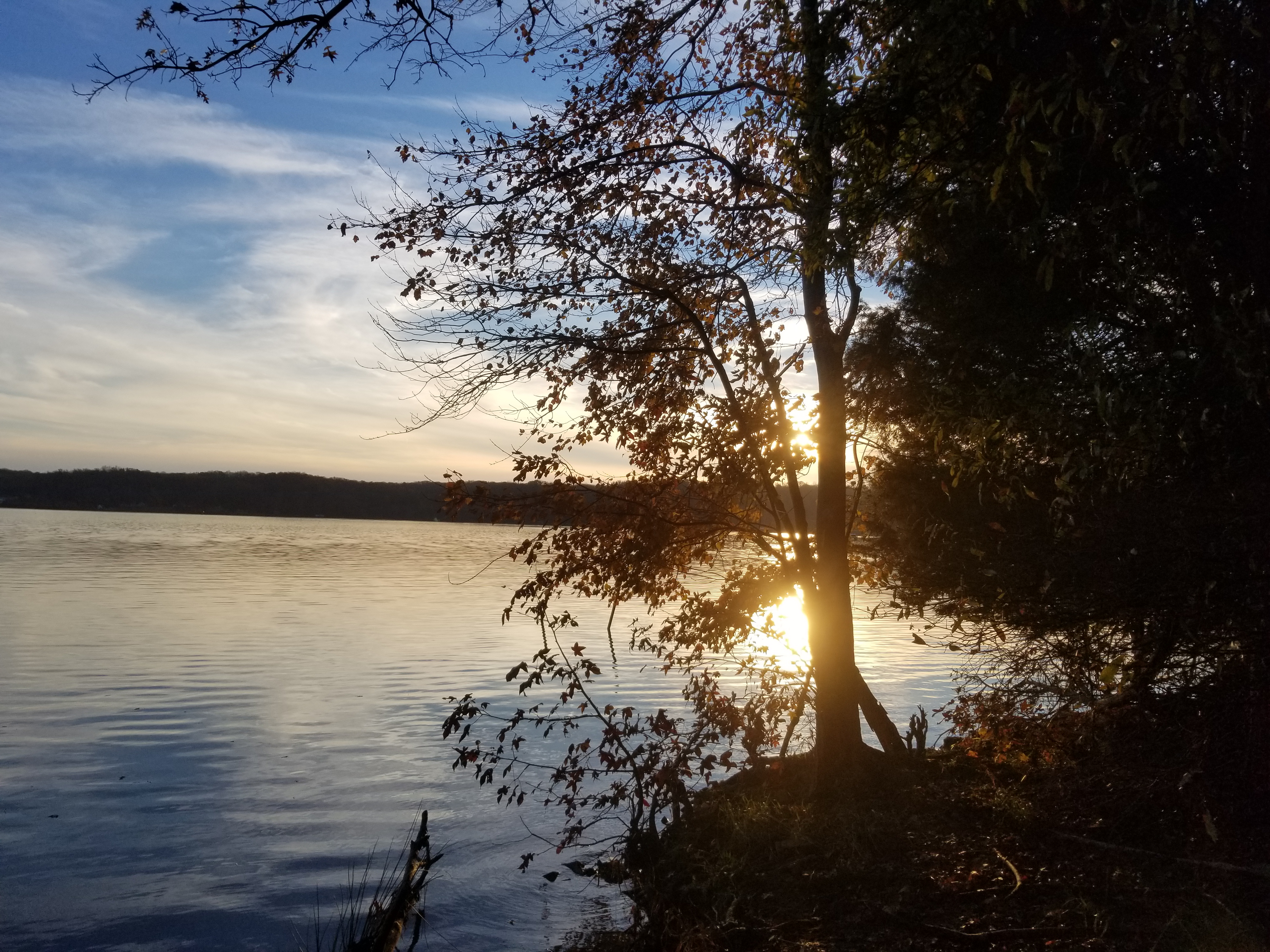Sunset over the Potomac River at Widewater State Park, Stafford, Virginia