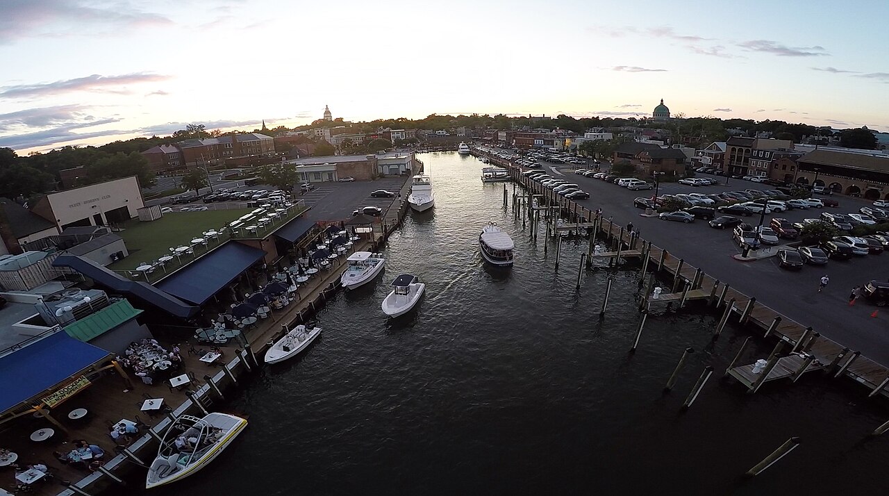 Annapolis Harbor at sunset, Maryland