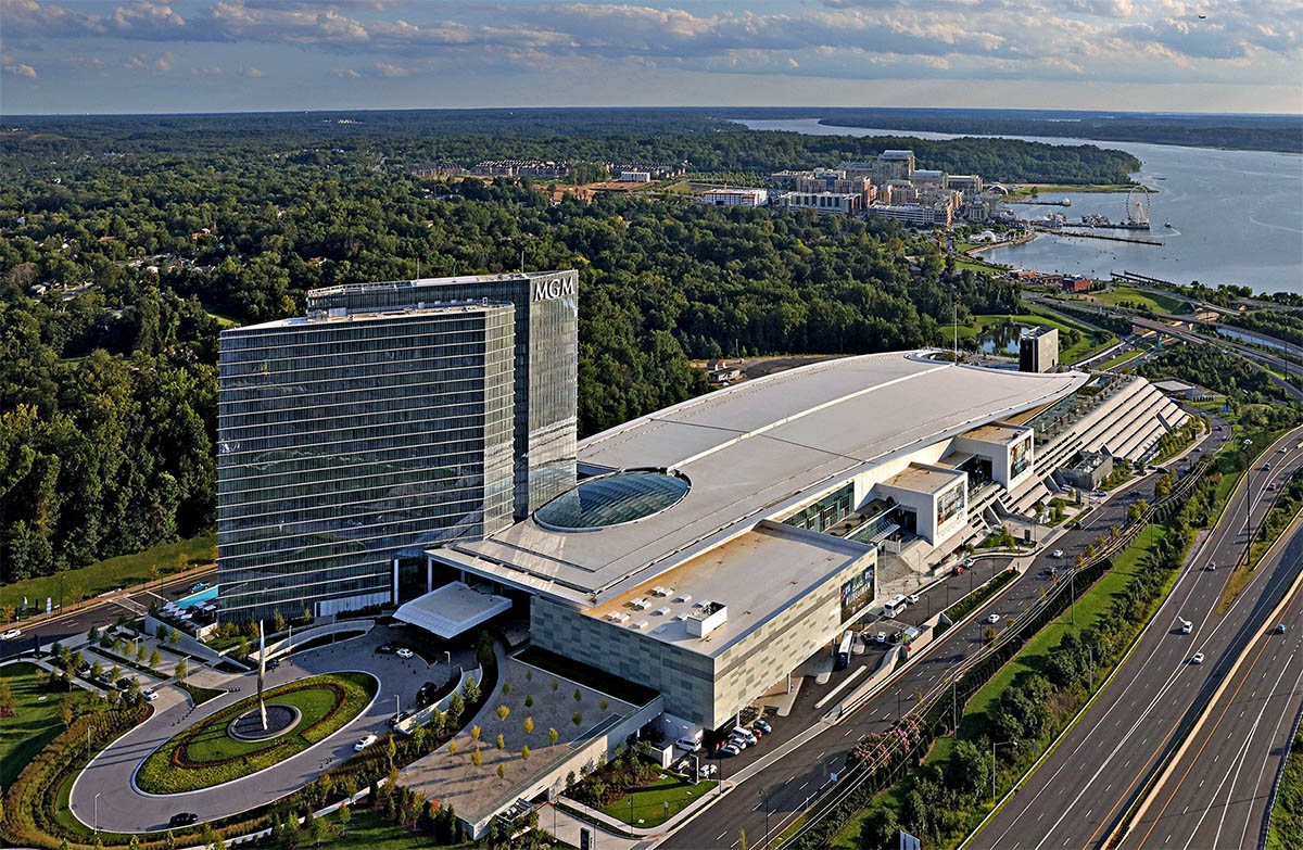 Aerial view of MGM National Harbor, Maryland